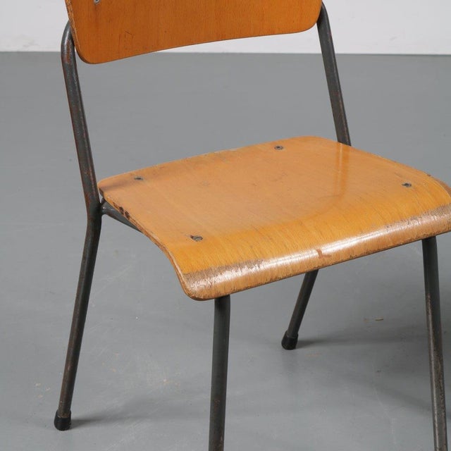Dutch Industrial Children's Chair, 1950s For Sale - Image 6 of 9