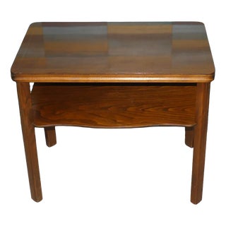 Side Table with Shelf in Light Wood and Dark from Ilse Möbel, 1960s For Sale