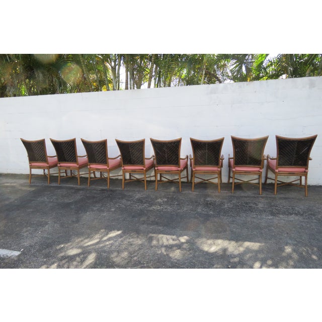 Tommy Bahama Aluminum Frame Outdoor Lanai Dining Chairs Set of Eight 6268 For Sale - Image 15 of 16