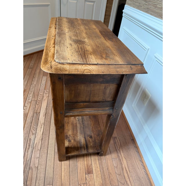 English Vintage English Potboard Server by Gaines McHale, Elm Finish For Sale - Image 3 of 7