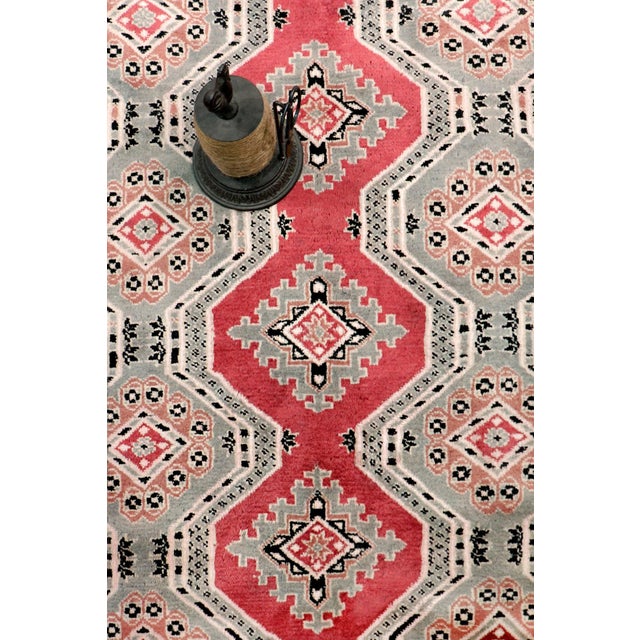 Traditional Pasargad Home Bokara Rose Wool Area Rug, 6' 4'' X 8' 7'' For Sale - Image 3 of 6