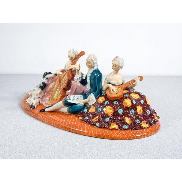 Ceramic Ceramic Musician Sculpture Group from Mica, 1950s For Sale - Image 7 of 18
