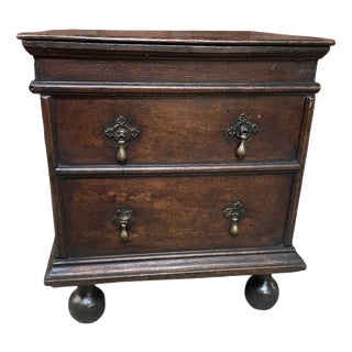 Oak Close Stool in Oak and Brass, 1700 For Sale
