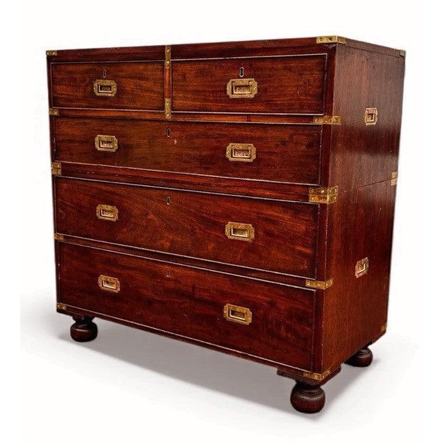 Victorian Campaign Chest in Wood For Sale - Image 15 of 15