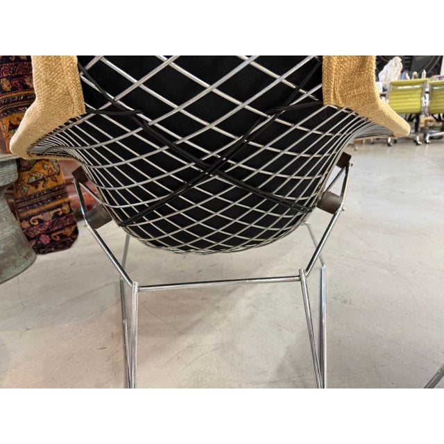 1978 Harry Bertoia for Knoll Bird Chair and Ottoman w/ Knoll Labels For Sale - Image 17 of 18