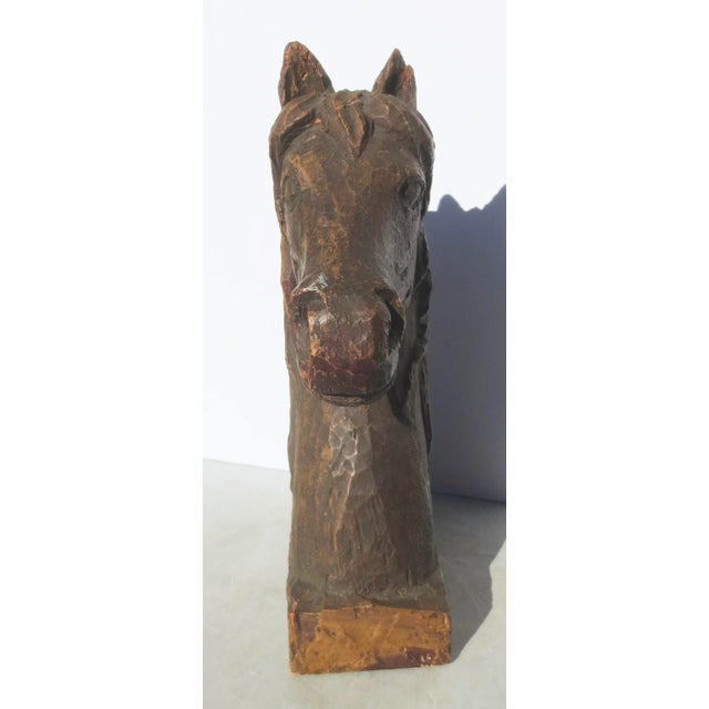 Mid 20th Century Folk Art Wooden Horse Knight For Sale - Image 5 of 8