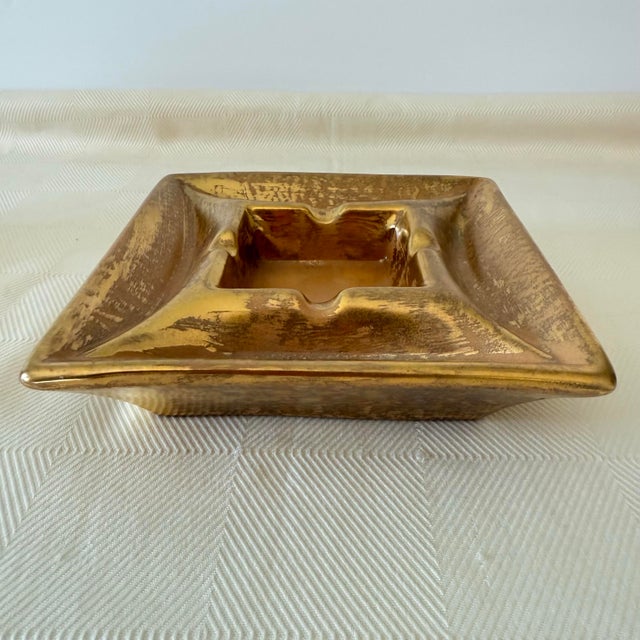 Mid-Century Modern Mid-Century Modern Stangl Pottery Granada Gold Ashtray For Sale - Image 3 of 7