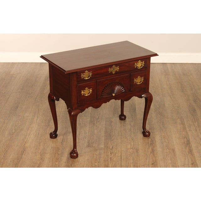 High Quality American Made Solid American Solid Mahogany Lowboy with Ball and Claw Feet, Dovetailed Drawers, and Brass...