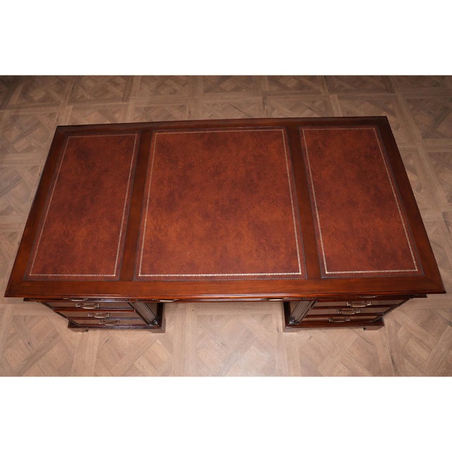 2020s Niagara Furniture Mahogany Executive Desk For Sale - Image 5 of 12