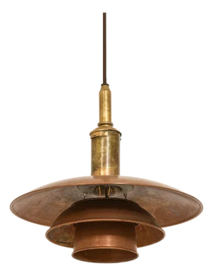Early Ceiling Lamp in Copper and Brass from Poul Henningsen, 1930s