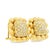 Pair of Primoro Italian 18k Gold Pavé Diamond Earrings, 1980s For Sale - Image 4 of 17