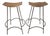 Mid Century Barstools Attributed to Arthur Umanoff Wicker and Iron Pair For Sale