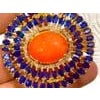Bochic "Orient" Natural Orange Opal, Kyanite & Diamond Ring Set In 18K & Silver For Sale - Image 16 of 18