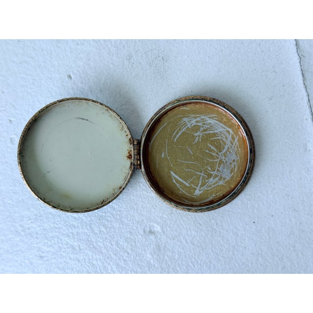 Metal Vintage 1970s Estée Lauder Torquoise Compact/Keepsake Box For Sale - Image 7 of 8