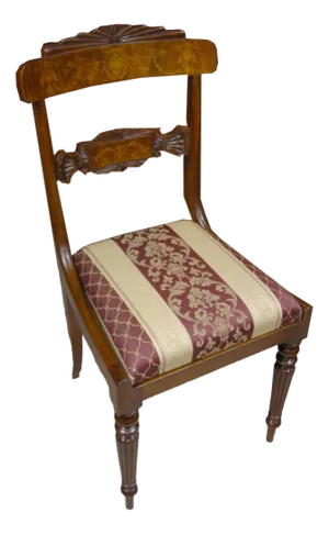 English Regency Dining Chairs with Walnut Inlay, Set of 12