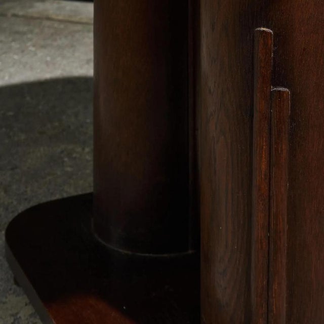Art Deco Two-Legged Side Table in Wood, 1930s For Sale - Image 9 of 10