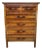 20th Century Spanish Tuscan Sifonier with Six Drawers in Carved Pine, 1950s For Sale