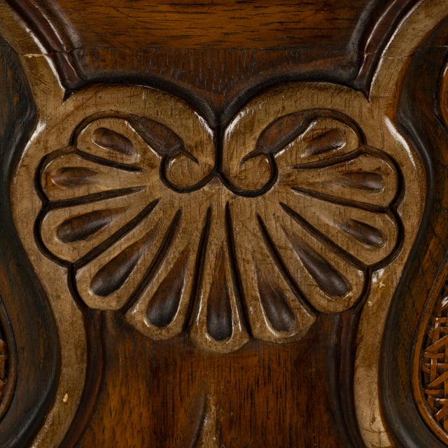 Drexel Heritage Brittany King Headboard French Caning Wicker Carved Wood For Sale - Image 14 of 17