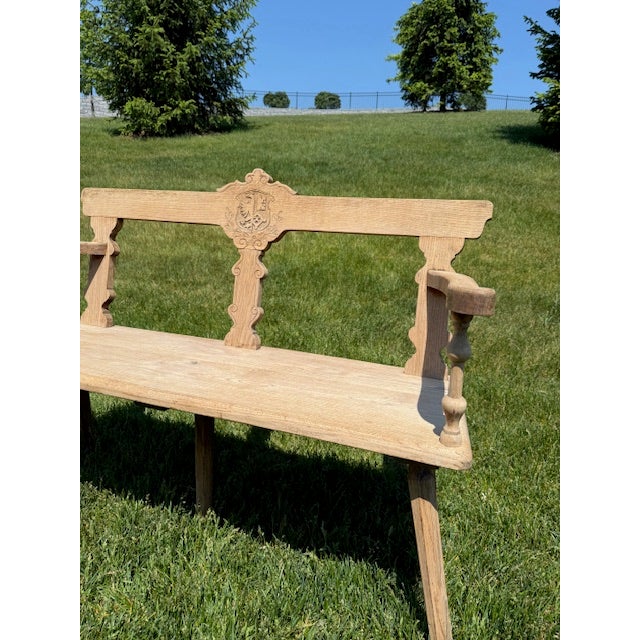 Farmhouse Mid 20th Century Swiss Alpine Bench For Sale - Image 3 of 6