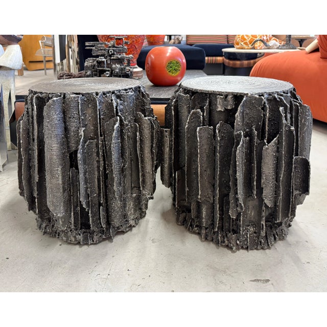 Early 21st Century Brutalist Corinthian Pod Tables in Torch Cut Steel by James Bearden For Sale - Image 5 of 12