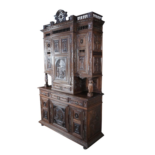Exquisite Antique Brittany (Bretagne) French China Hutch / Cupboard, circa last quarter 19th century. Bretagne, was once...