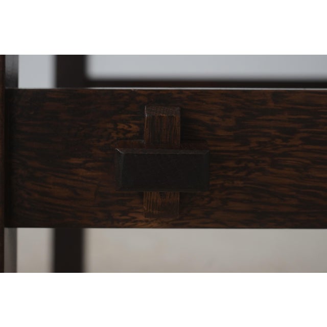 Stickley Mission Oak Tile Top Lamp Table For Sale - Image 12 of 14