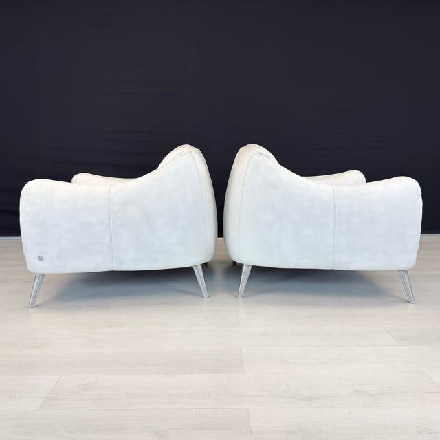 Natuzzi Natuzzi Italia Platea Armchairs - A Pair For Sale - Image 4 of 13