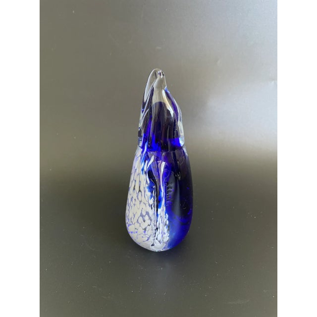 Mid-Century Modern Vintage Murano Art Glass Spattered Penguin Sculpture - Paperweight For Sale - Image 3 of 10
