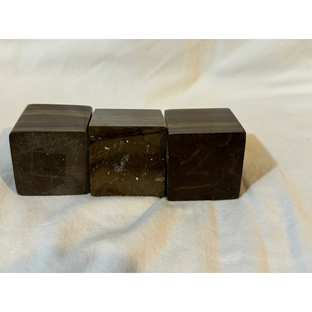 1970s Group of 3 Natural Striated Polished Petrified Wood Objet D 'Art - Set of 3 For Sale - Image 9 of 10