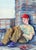 Early 20th Century Figurative -- The Paper Boy and His Comics by Louise Miller Clark For Sale - Image 4 of 5