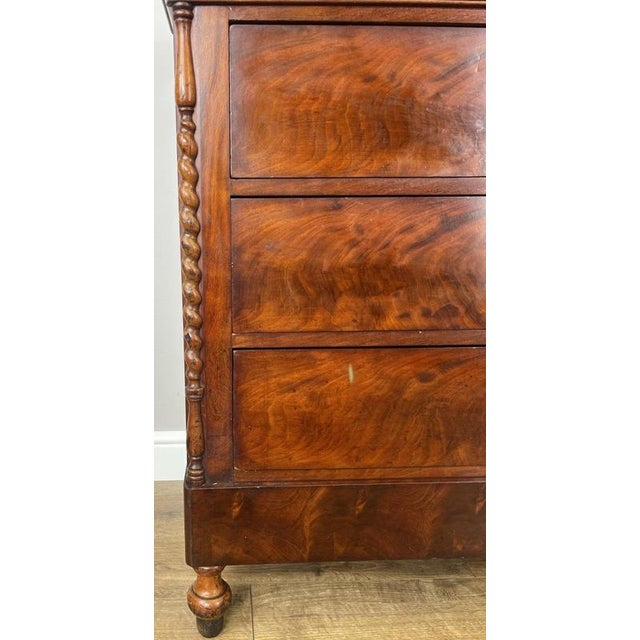 Antique French Burr Walnut Chest of Drawers with Four Drawers For Sale - Image 5 of 15