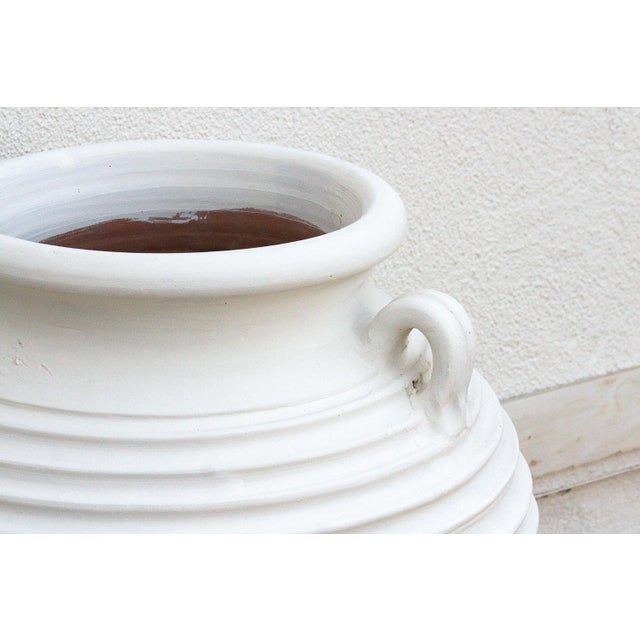 Large White Terracotta Greek Planter For Sale In Los Angeles - Image 6 of 7