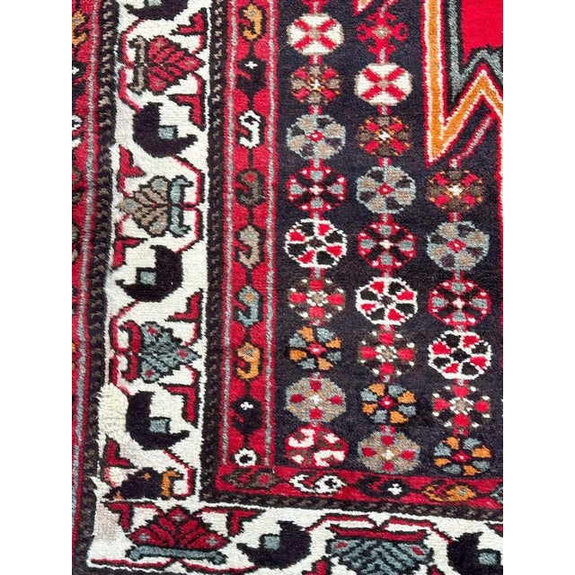 1950s Vintage Rustic Mazlaghan Rug, 1950s For Sale - Image 5 of 18