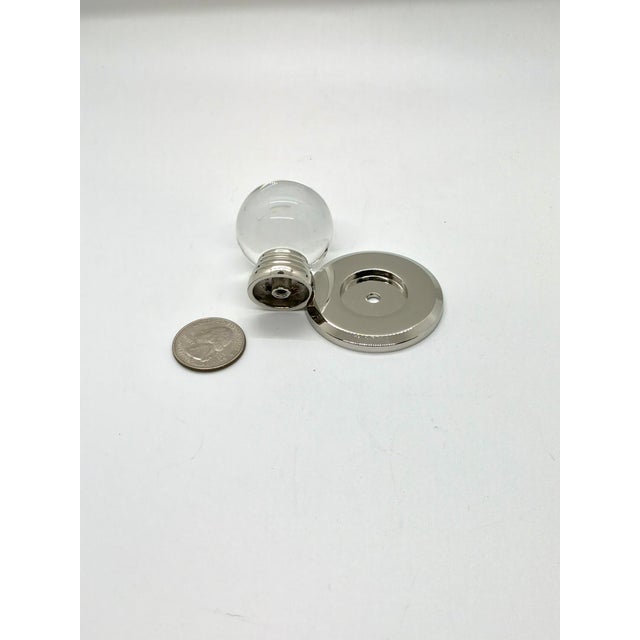Mid-Century Modern Thomasville Glass Knob With Blackplate For Sale - Image 3 of 4