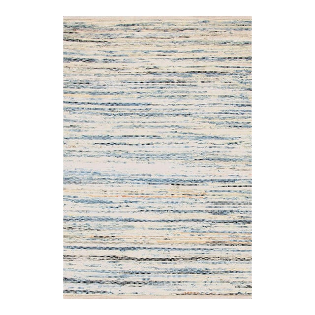 Dash & Albert by Annie Selke Denim Rag Woven Cotton Rug, 2' x 3' For Sale