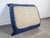 Animal Skin Vintage French Togo Pouf in Blue Leather by Michel Ducaroy Ligne Roset, 1980s For Sale - Image 7 of 13