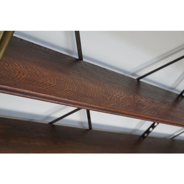 Large Oak and Iron Shelving Unit / Store Display by Theodore Scherf, France 1890s For Sale - Image 10 of 18