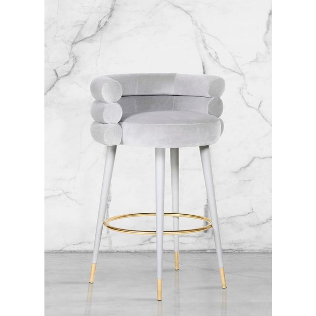 Set of Marshmallow Bar Stools by Royal Stranger For Sale - Image 6 of 18