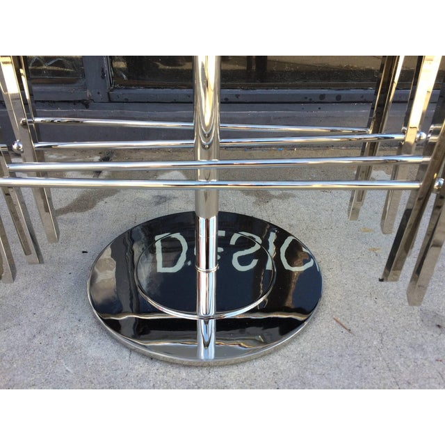 Lucite & Polished Nickel Serving Trays & Stand, Charles Hollis Jones - Set of 5 For Sale - Image 9 of 11