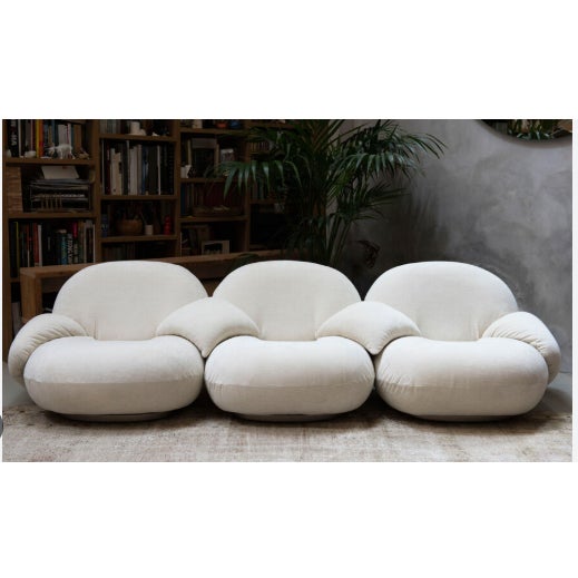 A GUBI Pacha Sofa, three-seater configuration with all armrests — Pierre Paulin's iconic 1975 design, faithfully re-...