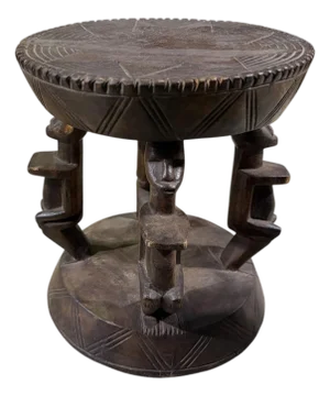 Vintage African Dogon Tribe Milk Stool, Mali 10" H
