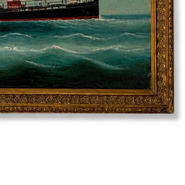 Marine Scene, 20th Century, Oil on Canvas For Sale - Image 5 of 6