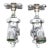 Vintage Chrome Plated Brass Hot & Cold Faucets For Sale