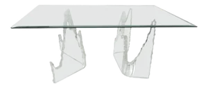 Lucite "Iceberg" Desk, in the Lion in Frost Style