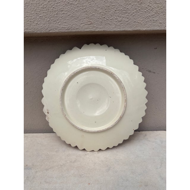 Delphin Massier Majolica Pink Daisy Plate Delphin Massier, Circa 1890 For Sale - Image 4 of 5