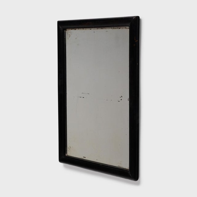 Traditional Chinese Black Lacquer Spoiled Mirror, C.. 1900 For Sale - Image 3 of 4