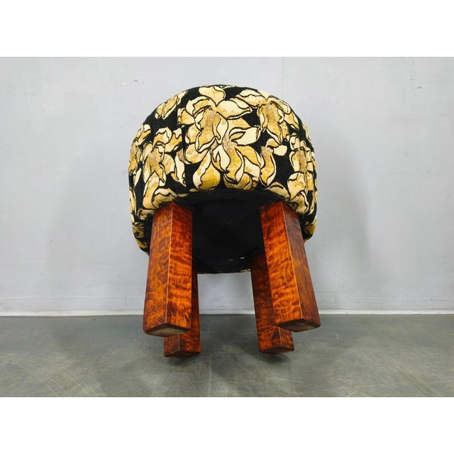 Art Deco Round Stool, Former Czechoslovakia, 1930s For Sale - Image 9 of 10
