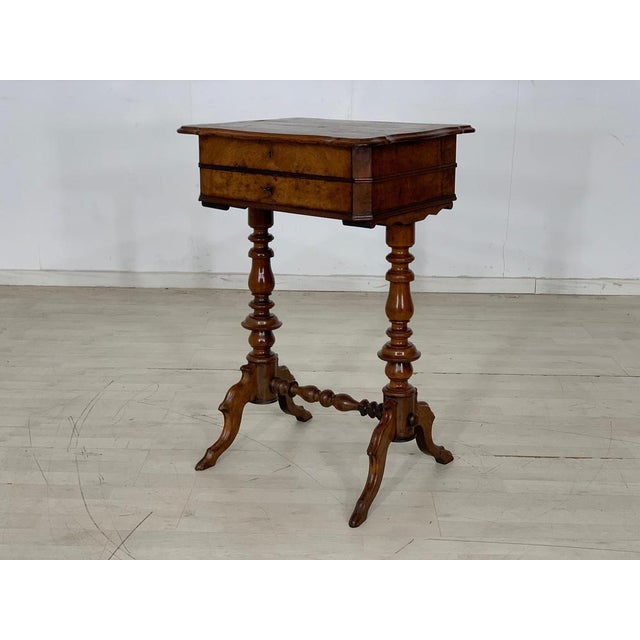 Biedermeier Sewing Table, 1880s For Sale - Image 6 of 9