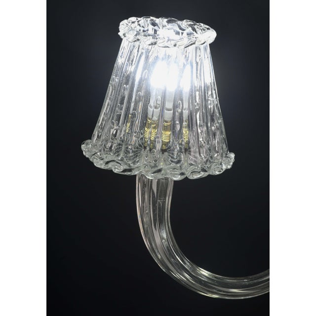 1950s Luxury Art Decò Barovier E Toso Chandelier, Murano "Bubble" Glass For Sale - Image 15 of 16