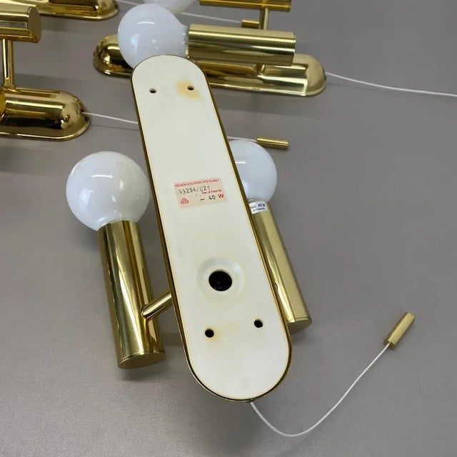 Space Age Brass Wall Lights from Sölken Lights, Germany, 1980s, Set of 2 For Sale - Image 17 of 18